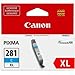 Canon CLI-281 XL Genuine Cyan Ink Tank , Compatible with TR8520, TS9120,TS8120, TS6120, TS9521C/a, TS9520/a, TS8220, TS6220, TS8320, TS6320, TS702/a, and TR8620/a Series Printers