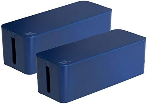 Bluelounge CableBox Cable and Cord Management System - (Moonlight Blue) - Pack of 2