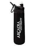 The Fanatic Group Personalized Arcadia University Dual Walled Stainless Steel Sports Bottle, Design-1 - Black