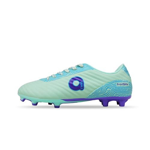 AIVIN Frostbite Football Shoes for Men & Boys | Lightweight Anti-Slip | Reinforced TPU Outsole | Cushioned Insole | Ribbed Surface for Enhanced Control | Aggressive Bladed Studs ( Size 3-10) (Mint Green/Purple, UK Footwear Size System, Adult, Men, Numeric, Medium, 8) - Image 2