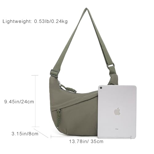 Image of Crescent Crossbody Bags for Women Nylon Travel Luna Hobo Bag Dumpling Purse