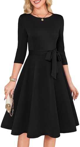 Women's Cocktail Dresses 3/4 Sleeve Vintage Wedding