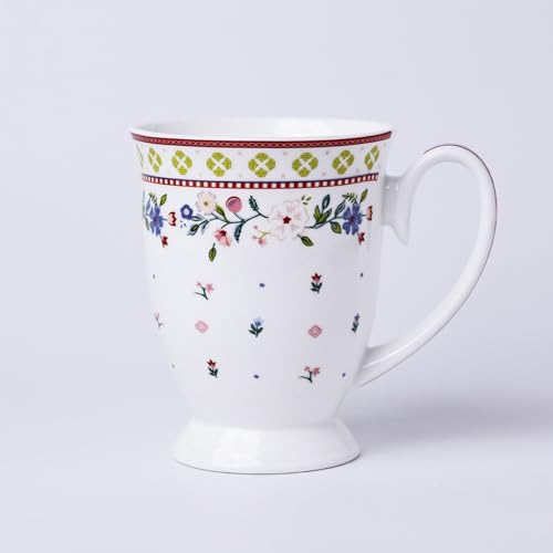 Image of Clay Craft x Magique by The Wishing Chair : Indian Summer - Coffee Mug | 300 ml | Handcrafted Floral Cup | Elegant Lightweight Coffee Mug | Microwave & Dishwasher Safe | Milk Mug