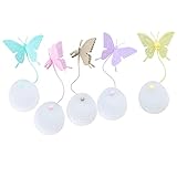 KXJHY 5 Pieces Silicone Tea Strainers Creative Butterfly Shape Loose Leaf Tea Infuser with Long Handle Lanyard Reusable Tea Interval Diffuser Tea Cup Filter Tea Making Tools Kitchen Accessories.