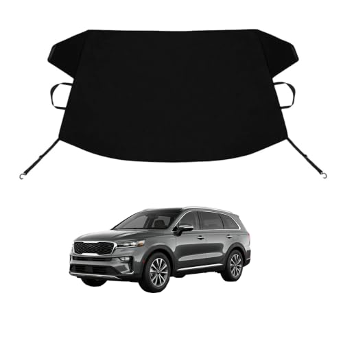 Image of Sorento Custom Windshield Cover for Ice and Snow K-I-A Sorento Heavy Duty 600D Oxford Fabric Windshield Protector Fit Waterproof Frost Snow Cover Winter Car Accessories
