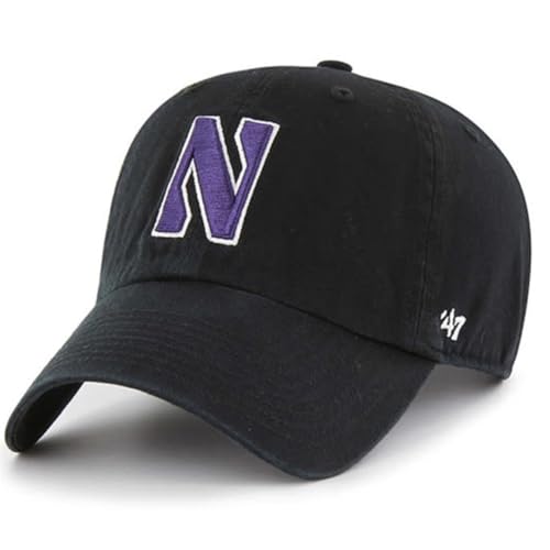 Gorra ajustable Northwestern Wildcats limpia negra miniatura 1