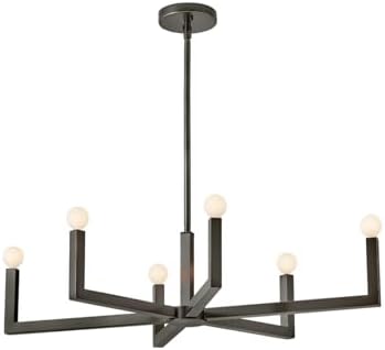 Hinkley Ezra Small Six Light Linear, Black Oxide