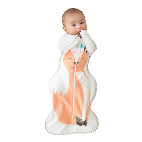Image of Love to Dream Swaddle UP Self-Soothing Sleep Sack 13-19 lbs, Dramatically Better Sleep, Snug Fit Calms Startle Reflex, 1.0 TOG, Orange Lyric The Fox, Medium, L10 01 278 ORA M