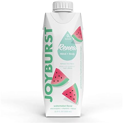 Sugar Free Electrolyte Water, Zero Calorie Hydration Drink, Refresh, Hydrate & Recover, Electrolytes+Vitamin B's + Focus, Comes in Eco-friendly Tetra Pak® (Watermelon,18 Packs) Cover