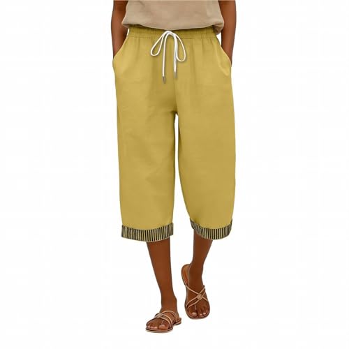 Pantalon droit beige WWricotta | Coupe ample confortable et taille marquée pour femme