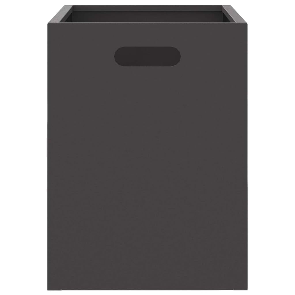 Feuerstelle Schwarz 50 x 30 x 40 cm Stahl tragbarer Feuerkorb für Balkon Terrasse, kamin ofen heizung wärme, mit offener Belüftung für flamme und Feuerromantik