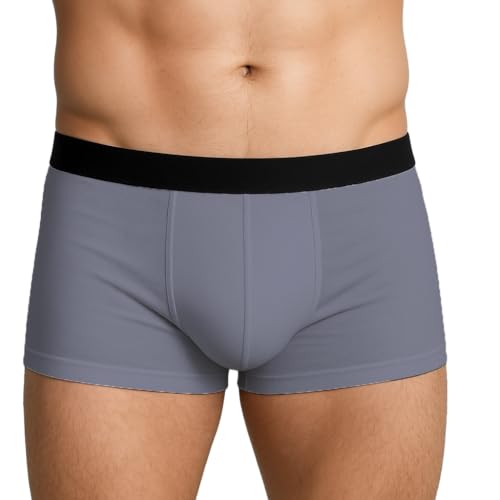 Image of HK47 Men Underwear Pack, Ice Silk Stretchable Breathable Trunks, Regular Fit Men's Brief, Anti Bacterial Quick Dry Innerwear for Men