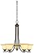 Westinghouse Lighting 6221400 Kings Canyon Five-Light Interior Chandelier, Oil Rubbed Bronze Finish with Burnt Scavo Glass