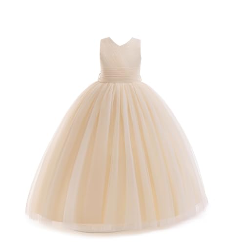 Flower Girl Dresses Kids Tulle Formal Ball Gown Wedding Bridesmaid Princess Pageant Birthday Party Dress