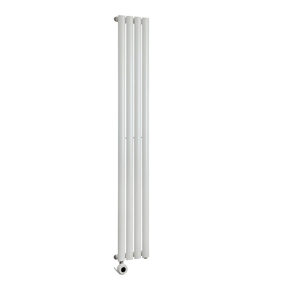 Milano Aruba 600W White Vertical Single Oval Panel WiFi Electric Radiator Element - 1780mm x 236mm