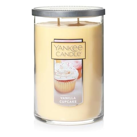 Yankee Candle, Vanilla Cupcake Scented, Classic Large 22oz 2-Wick Candle, Over 75 Hours Burn Time, Ideal for Gifting Cover