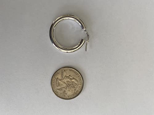 Amoro Italian Sterling Silver Medium Hoop Earrings 25mm x 25mm (approx 1 inch)2