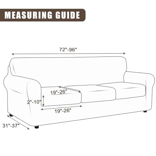 Image of SearchI Sofa Cover Couch Covers, 4 Pieces Sofa Slipcover with 3 Separate Cushion Covers Stretch Soft Furniture Protector for Living Room Couch Cover for Pets Kids(Sofa, Paisley Floral)