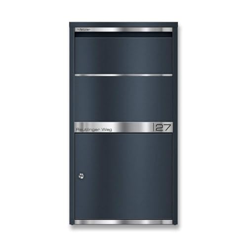 Metzler® Paketbox Avalon 1 Anthrazit, rostfreier und massiver...