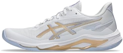 ASICS Netburner Ballistic Ff 4 feminino, Branco/champanhe, 39