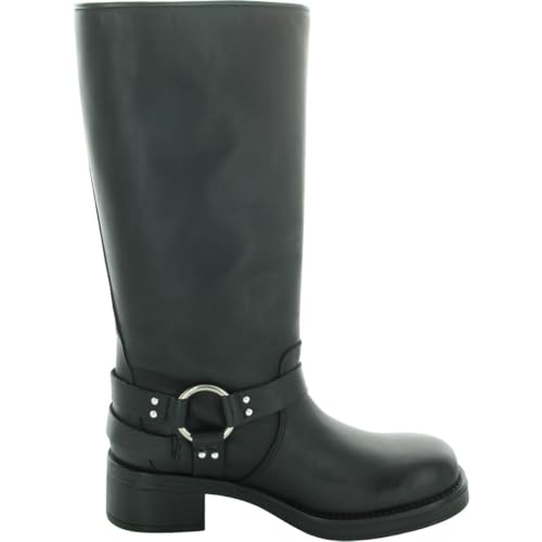 Steve Madden Steve Madden Women's Rocky Knee Boot, Black Leather, 5.5