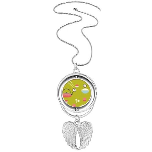 Collier théière de riz et tasse à sushi pour sublimer votre style asiatique quotidien