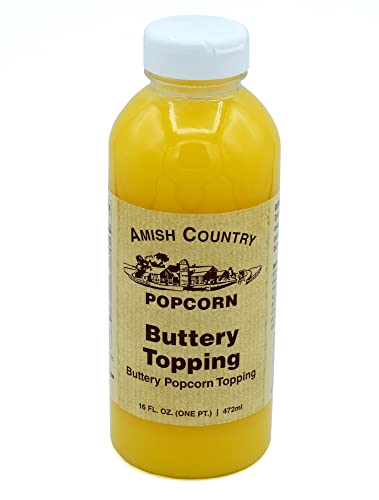 Amish Country Popcorn | Buttery Popcorn Topping | 16 oz Jar | Old Fashioned with Recipe Guide (16 oz Jar)