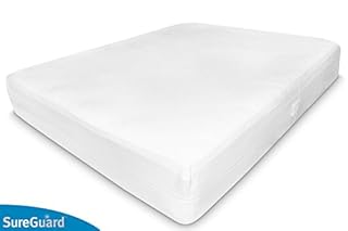 Queen (13-16 in. Deep) SureGuard Mattress Encasement - 100% Waterproof, Bed Bug Proof, Hypoallergenic - Premium Zippered Six-Sided Cover