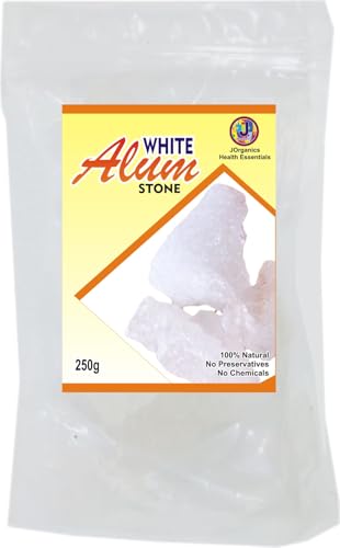 Image of Pure Fitkari Alum Stone | Natural Astringent & Antiseptic for Water Purification, Skin Care, Teeth & Cracks, Deodorant, Sores, After Shave - 250g - White Fitkari
