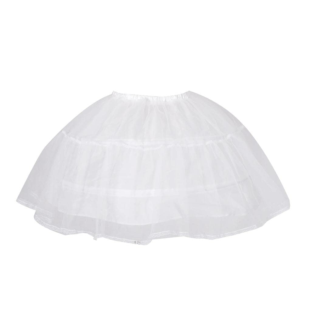 MERISHOPP Short Petticoat Crinoline Underskirt Tutu Bridal Wedding Dress Skirt White-picture-33