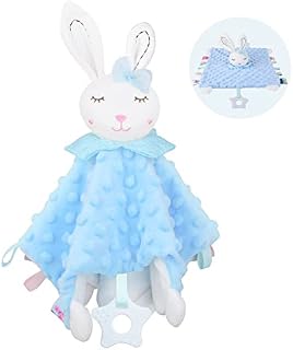 Vicloon Baby Comforter Blanket Rabbit Comfort Blanket, Baby Girl Boy Comforter Blanket, New Born Baby Infant Toddler Cuddle Snuggle Toy Blankets for Nursery Strollers, Cots, Cribs, Car Seats