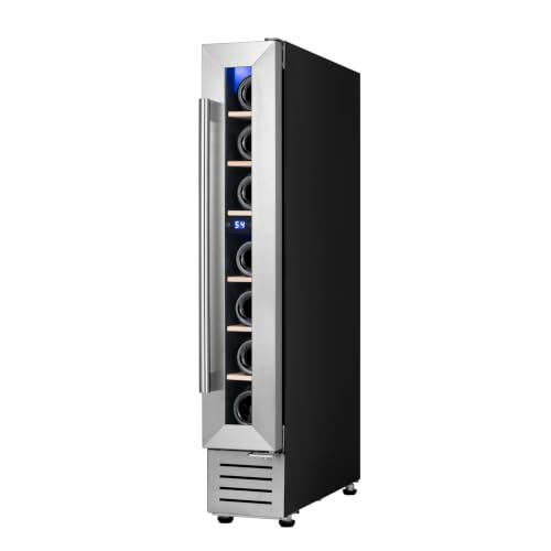 Image of Yeego 6 Inch Wine Fridge, 7 Bottle Wine Cooler with Right-Hinged