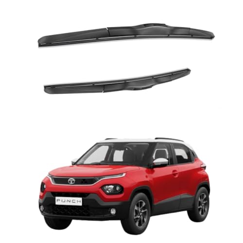 Image of Oshotto Frameless (O.E.M Type) Wiper Blades Compatible with Tata Punch (24 inch / 16 inch)