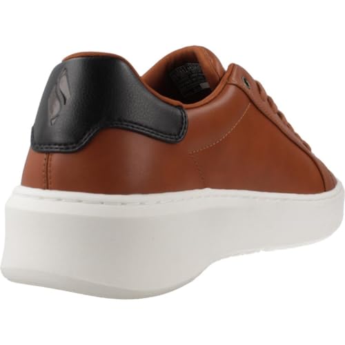 Skechers Herren Court Break Suit Sneaker Platform, Cognac Duraleather, 45 EU – Ansicht 3
