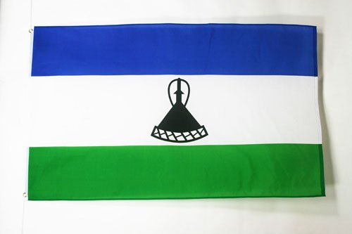 AZ FLAG - Drapeau Lesotho - 90x60 cm - Drapeau Lésothan 100% Polyester Avec Oeillets Métalliques Intégrés - Pavillon 50 g