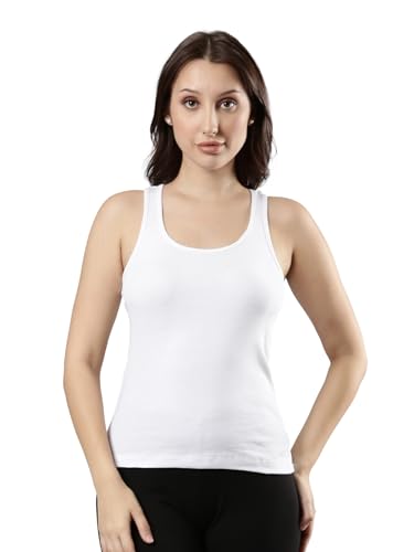 Image of Femmora Body Hugging Waist Length Camisole, Solid, Soft and Comfortable Cotton Fabric with Racer Back, for Women,Pack of 1
