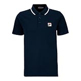 aus reiner Baumwolle FILA Herren Poloshirt T-Shirt Kurzarmshirt Leitmeritz, Farbe:Dunkelblau, Artikel:-50004 Black iris, Größe:M