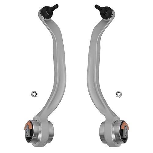 Image of Detroit Axle - Front Upper Lower Control Arms Kit for Audi A8 A6 Quattro S8 S4 Volkswagen Passat, Upper Rearward and Lower Forward & Rearward Control Arms with Ball Joint Assembly