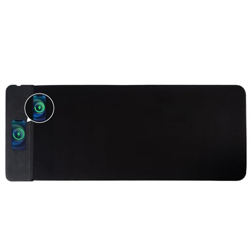 Image of 15W Large Gaming Mouse Pad with Superior Micro-Weave Cloth, Extended Desk Mousepad with Stitched Edges, Non-Slip Base, Water Resist Keyboard Pad for Gamer, Office & Home, 30 x 12 in, Black