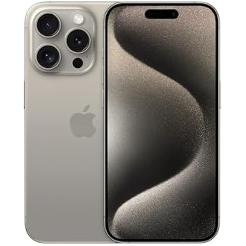 Apple iPhone 15 Pro, 128GB, Natural Titanium - Unlocked (Renewed Premium)