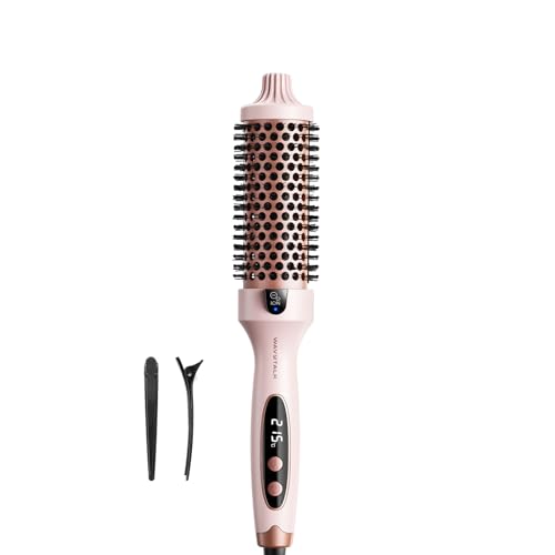Wavytalk Thermobürste, Thermal Brush Blowout Boost Ionische Lockenbürste, Macht Haar Glatt und Glänzend, 5 Temperaturstufen, Haar schonend, 38mm Fass, Doppelspannung, Eurostecker, Sakura Ros