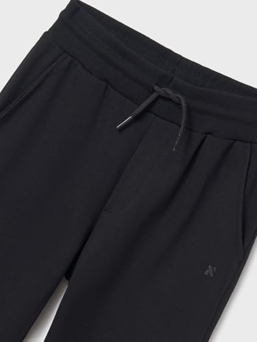 Mayoral Basic Cuffed Fleece Trousers for Boys Black3