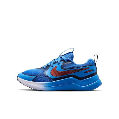 Nike Kid's Cosmic Runner Swoosh, Blue Crystal/Picante Red-Midnight Navy, 5.5Y