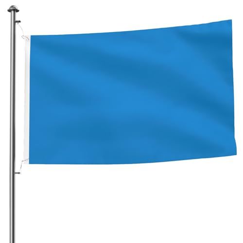Drapeau double face bleu naturel 1,5x2,4 m pour jardin et extérieur