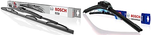 Image of Bosch 3397016576 Clear Advantage 16-Inch Wiper Blade For Passenger Cars & 3397011651 High Performance Replacement Wiper Blade, 24 inch