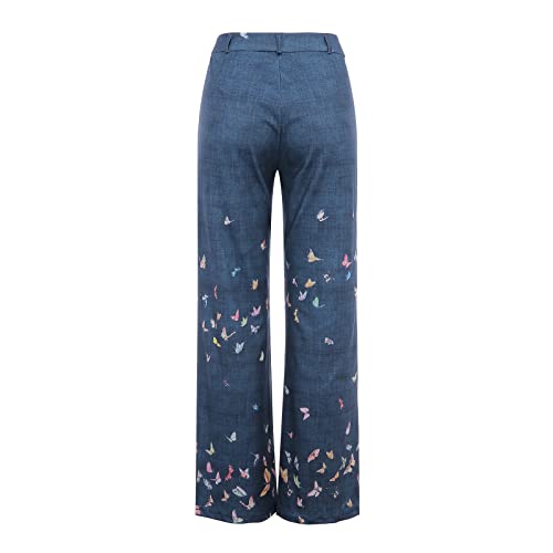 LULER Multi Print Casual losse broek comfortabele rechte broek kostuum dames business met broek - Afbeelding 4