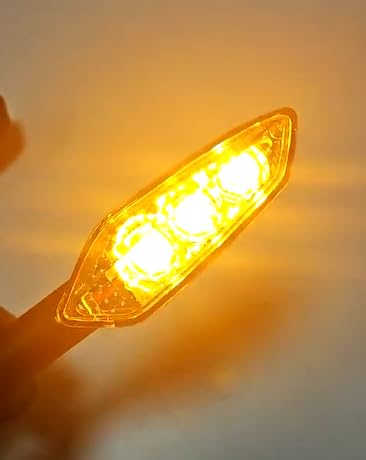 LED Indicator Direzione Per Yamaha MT07 R1 R3 R6 | Anteriore/Posteriore, 12V Amber - Foto 4