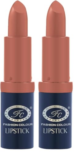 Image of FASHION COLOUR Fabulous Satin Matte | Long Stay Upto 6 Hrs | Waterproof | Smudge Proof and Lipstick for Women | Single Swipe Application | Matte Finish | 4g | Toffee (Pack of 2)