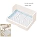 Detachable Pet Litter Boxes Small Dog Toilet Dogs Potty Double Layer Design Can Be Fixed on the Side of the Cage Dual Use with Cat Litter/urine Pads Easy to Clean Portable Mesh Training Dog Tray