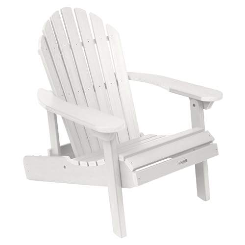 Highwood AD-CHL1-WHE Adulte Adirondack Fauteuil Pliante et Inclinable Bois Synthétique Blanc